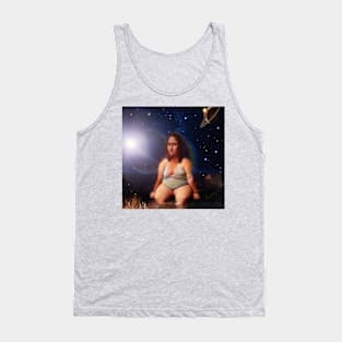 Mona Lisa in the galaxy far far away Tank Top